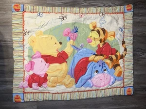 Vtg Disney Winnie the Pooh & Friends  Comforter Baby Crib Blanket 38x30 - Picture 1 of 8