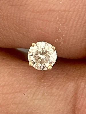 PENDIENTE ÚNICO DIAMANTE ORO AMARILLO 14KT 0.33CT (F25) Foto 1 de 4