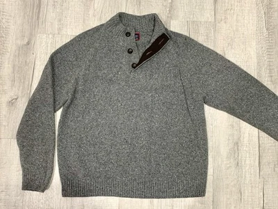 Suéter Tejido UNTUCKit Gordonne Henley Para Hombres XXL 2XL Gris Lana de Cordero Foto 1 de 4