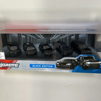 Majorette Black Edition 2025 5–Pack  1:64 Scale Lamborghini Bugatti GMC Toyota - Image 1 of 4