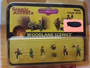 Woodland Scenics N Scale Scenic Accents Figures/People Set Hobos - Picture 1 of 3