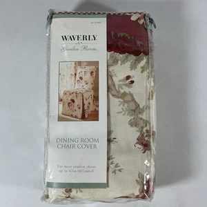 NEW Waverly Garden Room Vintage Rose Floral Dining Room Chair Cover, Armless - Picture 1 of 13
