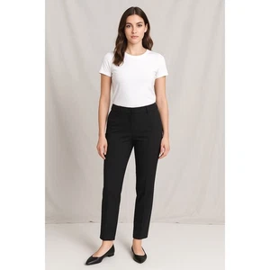 Ann Taylor LOFT Julie Fit Krepp Hose schwarz 6 T Dark Academia Witchy 66-41 - Bild 1 von 14