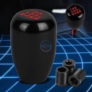 M8/M10/M12 Aluminum Type-R MT/Manual Transmission 6-Speed Gear Shift Knob Black - Imagen 1 de 5
