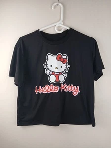 Hello Kitty Black T-Shirt Women’s Logo Size Meduim Stretchy - Picture 1 of 9