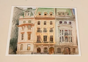 ORIGINAL SIGNIERTES AQUARELL VON GEORGI DIMOV "84th And 5th Ave" NEW YORK CITY - Bild 1 von 3