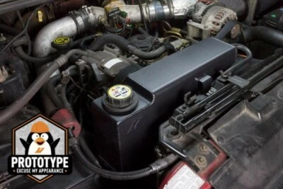 Mishimoto Black Aluminum Degas Tank for 1999-2003 Ford F-250/350 7.3L Diesel - Image 1 of 4