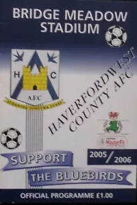 HAVERFORDWEST COUNTY V CARMARTHEN TOWN 2/1/2006 WELSH PREMIER LEAGUE #MINT# - Picture 1 of 2