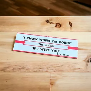 Jukebox Title Strip The Judds / I Know Where I’m Going & If I Were You - Bild 1 von 5