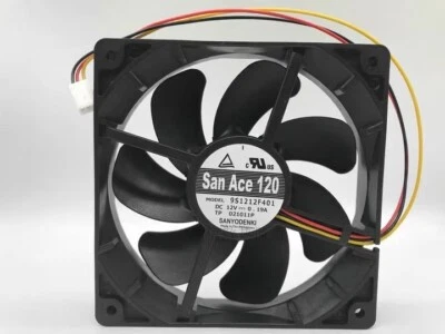 Sanyo San Ace 120 9S1212F401 12025  DC12V 0.19A 120*25MM 3-Pin Inverter Cooling - Image 1 of 3
