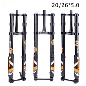 20/26*5.0inch Snow Fat Bike Fork Double Shoulder MTB Bicycle Fork 180mm Travel - Picture 1 of 19