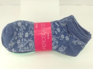 Women's AREOSOLE Brand Blue Green Socks - $26 MSRP - 40% off - Picture 1 of 2