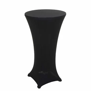 B-Ware Stehtischhusse MCW-J30, Tischhusse Husse Überzug, Stretch Ø 60cm, schwarz - Bild 1 von 7