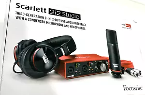 Focusrite Scarlett 2i2 Studio 3 Gen Audio Recording Interface w Mic & Headp... - Picture 1 of 2