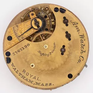Movimiento Reloj Bolsillo Antiguo Waltham Grado Real Modelo 1873 6-Talla 13-Jeyas - Imagen 1 de 6