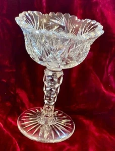 American Brilliant Period Cut Glass Candy Dish - 7" tall - Picture 1 of 6