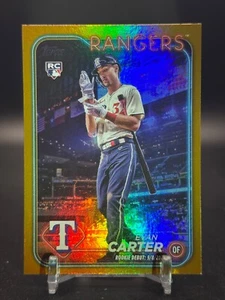 2024 Topps Update Series #US58 Evan Carter Gold Foil Parallel Rangers Rookie RC - Picture 1 of 3