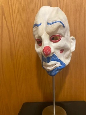 The Joker Adult Clown Mask BATMAN The Dark Knight Bank Robber Rubies Latex - Image 1 of 3