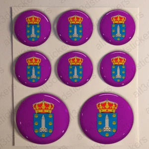 Adesivo A Coruña Resinato 3D Adesivi Bandiera A Coruña Resinati Spagna - Imagen 1 de 1