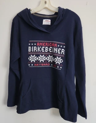 Sudadera con capucha azul grande Anvil American Birkebeiner para mujer Hayward WI M4 Foto 1 de 3