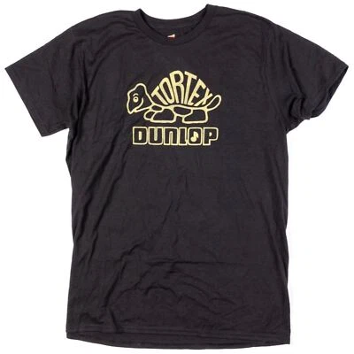 Camiseta Dunlop Tortex Picks Turtle Logo Vintage, Negra, X-Large Foto 1 de 3