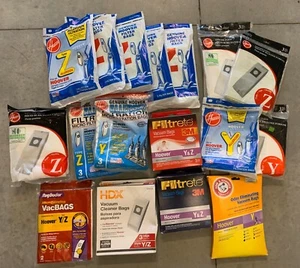 (56) HOOVER VACUUM CLEANER BAGS, WINDTUNNEL, TYPE Y, TYPE Z, GENUINE OEM NEW NOS - Picture 1 of 6