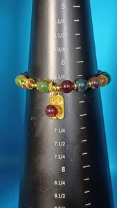 natural jade agate bracelet size 6 1/4 - Picture 1 of 2