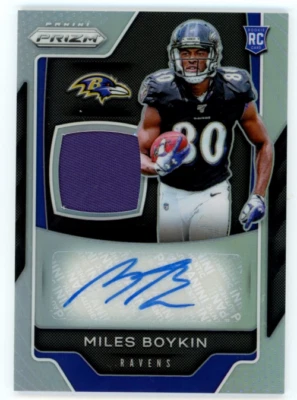 2019 Panini Prizm Rookie Patch Autographs #31 Miles Boykin Auto 45/60! RC SP! - Image 1 of 2