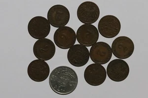 GERMANY EMPIRE 2 PFENNIG LOT MANY EARLY DATES B46 WM4 - Picture 1 of 2