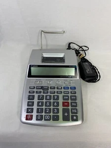 Canon P23-DH V Calculator 2 Color Printing w/ Clock & Calendar Silver w/ AC Adpt - Picture 1 of 5