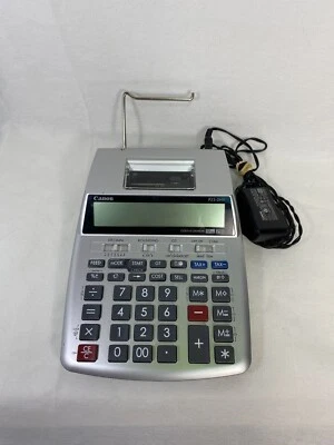 Canon P23-DH V Calculator 2 Color Printing w/ Clock & Calendar Silver w/ AC Adpt - Image 1 of 4