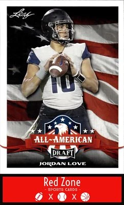 2020 Leaf Draft - #71 Jordan Love NM/NM+ (RC) QTY - Image 1 of 2