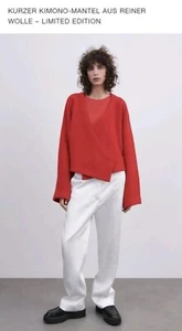 ZARA KURZER KIMONO-MANTEL AUS REINER 100% WOLLE - LIMITED EDITION - Bild 1 von 20