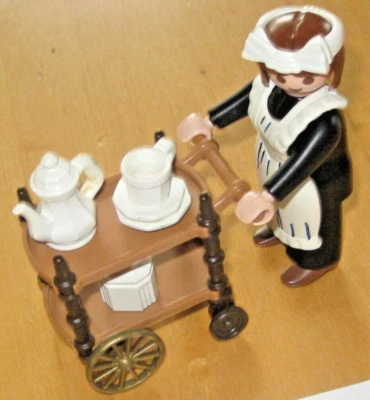 Playmobil aus 5320 Dienstmädchen Servierwagen Geschirr Puppenhaus - Bild 1 von 2