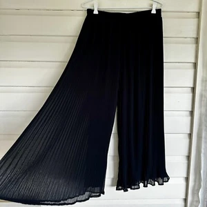 Kaleidoscope Woman’s Pants size 40 Aust 12 black Pleated Ruffled Chiffon Lined - Picture 1 of 21