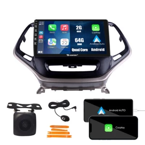 For Jeep Cherokee 2015-19 Carplay Android Car Stereo Radio GPS Navi WiFi 64G BT - Foto 1 di 15