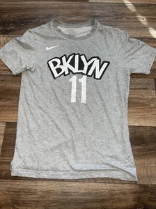 Brooklyn Nets ‘BKLYN’ 11 Kyrie Irving Nike Air Jordan Grey T-Shirt  L - Picture 1 of 8