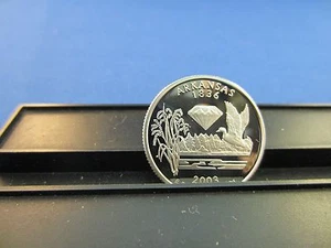 2003-S Arkansas Silver Quarter Deep Cameo Mirror Proof Upper Grading Ranges - Picture 1 of 3