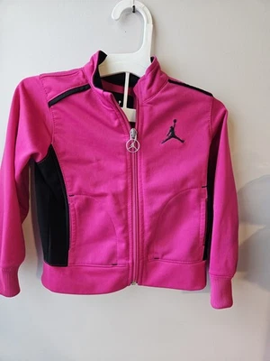 Jordan 学步儿童女孩尺寸 24M 运动夹克粉色/黑色 — 第 1/2 张图片