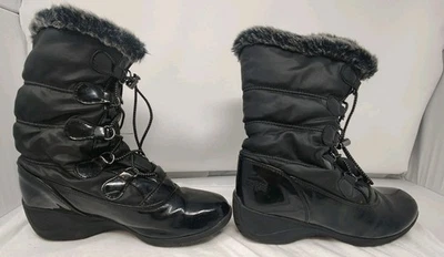Totes Mujer Todo Clima Lisa Botas Negras Forradas de Piel Acolchadas Top Talla 8 M Leer Foto 1 de 4