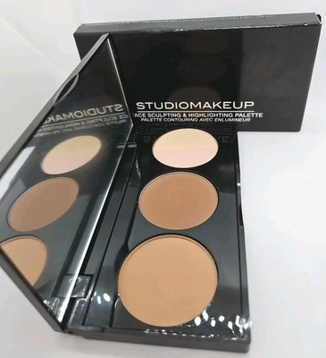 STUDIOMAKEUP 3in1 Face Sculpting & Highlighting Palette .26oz/7.5g New Boxed  - Image 1 of 4