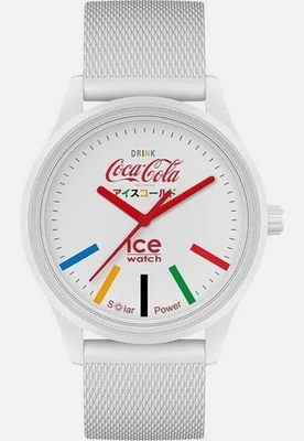 Ice-Watch ICE 019619 COCA COLA solar power Team white Medium Uhr Silikon Neu - Bild 1 von 3