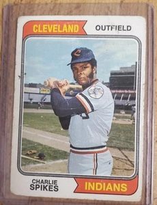 1974 Topps CHARLIE SPIKES #58, Cleveland Indians - Foto 1 di 2