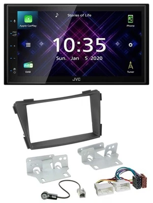 JVC DAB 2DIN MP3 Bluetooth USB Autoradio für Hyundai i40 VF ab 2011 schwarz - Bild 1 von 4