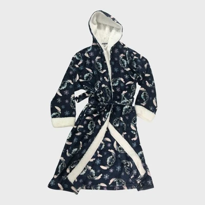 NEWLIFE ONLINE Lilo & Stitch Hooded Dressing Gown Women's Printed Sherpa Fleece