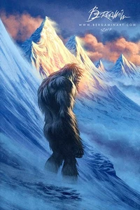 Der Yeti Poster - Illustration signiert von Claudio Bergamin - Bild 1 von 3