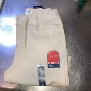 St. John's Bay size 4 Bi-Stretch Boot Cut Classic Fit Khaki Jeans NWT $42 - Picture 1 of 9