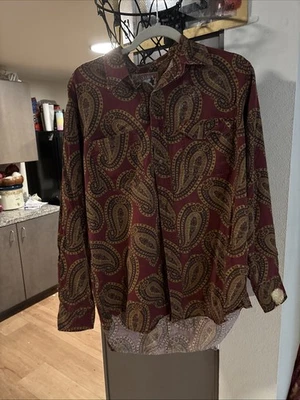 Camisa De Colección RARA Ralph Lauren Chaps Frontier Abotonada Paisley Como L Ver Fotos  Foto 1 de 4