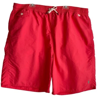 Polo Ralph Lauren Salmon Orange Nylon Stretch Lined Swim Shorts Men  Sz 2XLT - Image 1 of 4