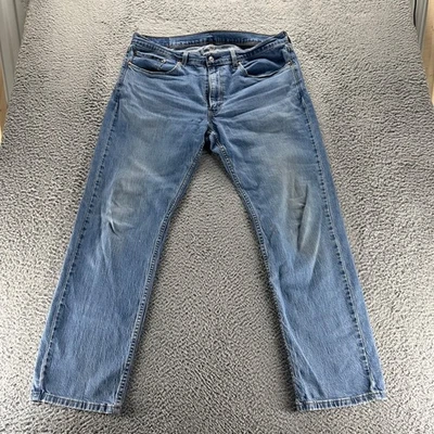Pantalones de mezclilla Levis 559 para hombre 36x32 azul lavado claro algodón elástico calce recto ropa de trabajo Foto 1 de 4